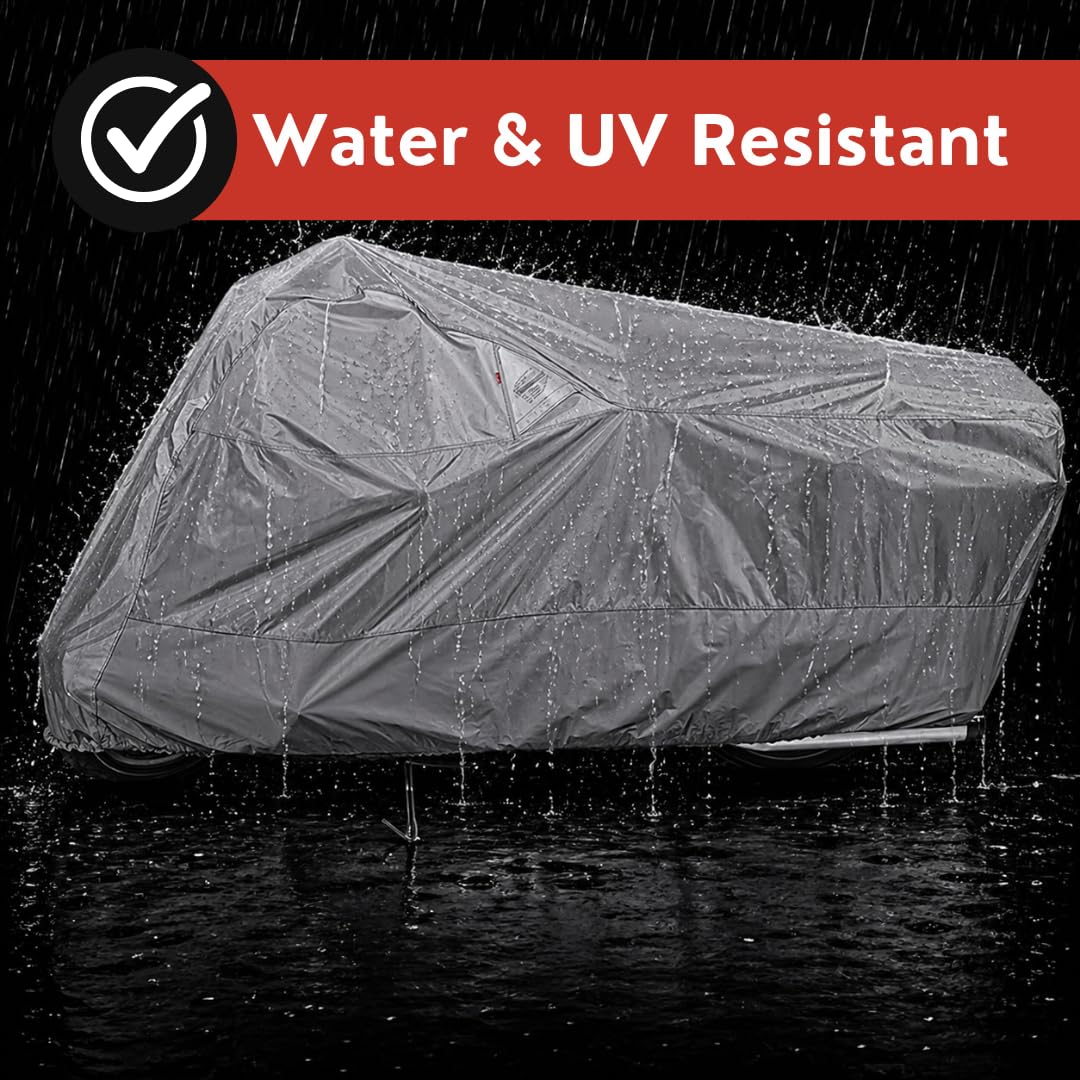 Dowco Guardian 51614-07 WeatherAll Plus Cubierta Impermeable para Motocicleta para Interior/Exterior, Gris, Adventure Touring