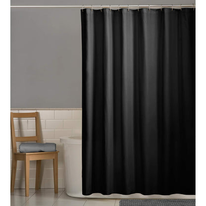 Maytex tela forro de cortina de ducha, Top ojal, Negro, Shower curtain liner, 1