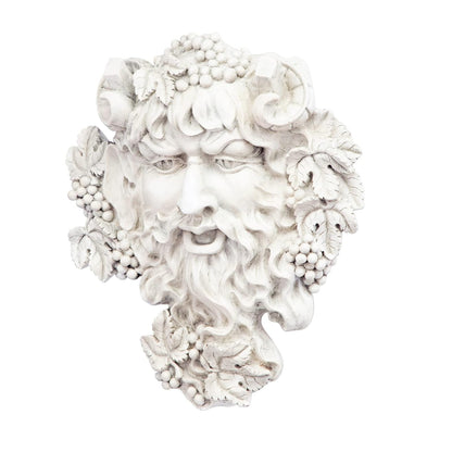 Design Toscano Bacchus, God of Wine Greenman Wall Sculpture, Medium, 12 Inch, Polyresin, Antique Stone