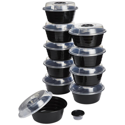 GoodCook - Recipiente para preparar comidas sin BPA con tocadores, juego de 10 organizadores de alimentos aptos para microondas y lavaplatos, juego de almacenamiento de alimentos con tapas a presión,