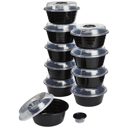 GoodCook - Recipiente para preparar comidas sin BPA con tocadores, juego de 10 organizadores de alimentos aptos para microondas y lavaplatos, juego de almacenamiento de alimentos con tapas a presión,