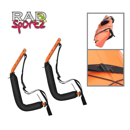 RAD Sportz - Juego de 2 Perchas de Almacenamiento para Montaje en Pared, 150 Libras de Capacidad para Kayaks, Tablas de Surf, canoas o Tablas de Snowboard (Naranja)