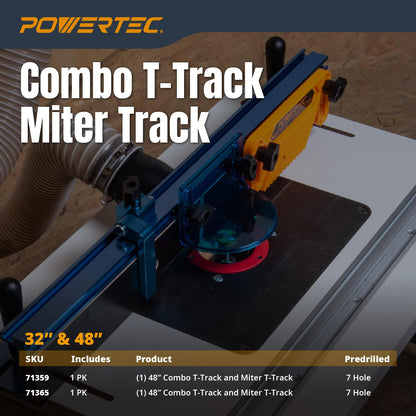 POWERTEC 71567 Barra en T de inglete, 32 pulgadas