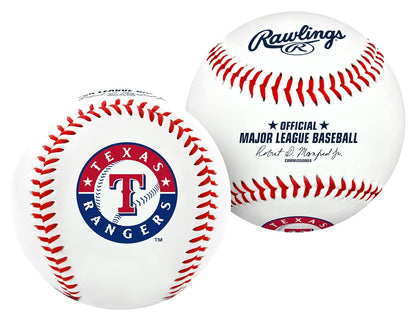 Rawlings Pelota de Béisbol con Logotipo de Equipo MLB - Texas Rangers