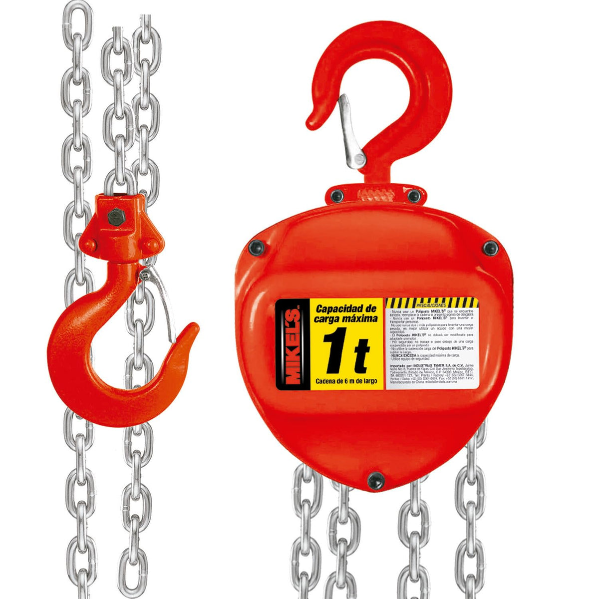 Mikel's PM-16 Polipasto Manual 1 T Cadena 6 mts