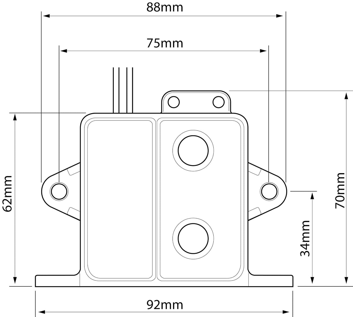 Whale BE9003 Interruptor de sensor de campo eléctrico, 12 V o 24 V, apto para hasta 20 amperios, negro