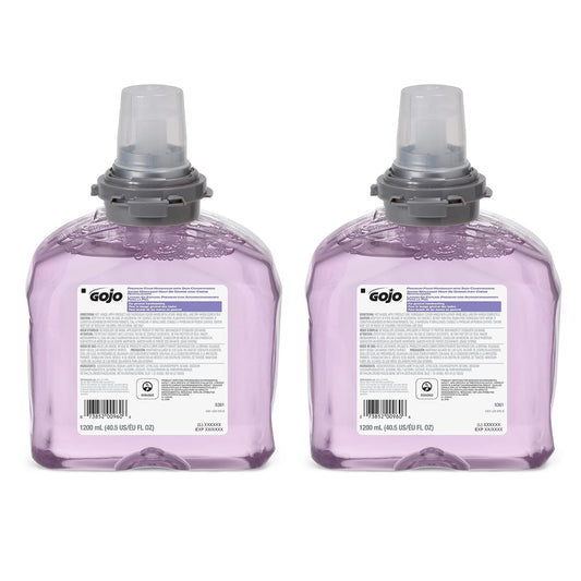 GOJO 536102 TFX Luxury Foam Hand Wash, Fresh Scent, Dispenser, 1200mL, 2/Carton