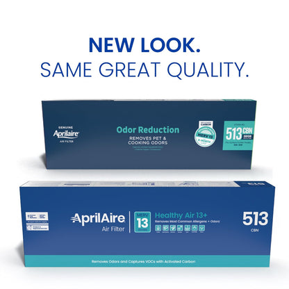 AprilAire 513CBN - Filtro de repuesto para purificadores de aire AprilAire para toda la casa, MERV 13 con carbono, alergia saludable en el hogar + reducción de olor, filtro de aire de 31 x 28 x 4