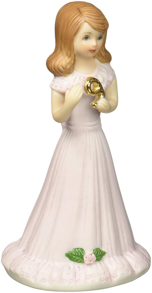 Enesco E9533 Growing Up Girls Brunette Age 9 Figurine, 5-Inch