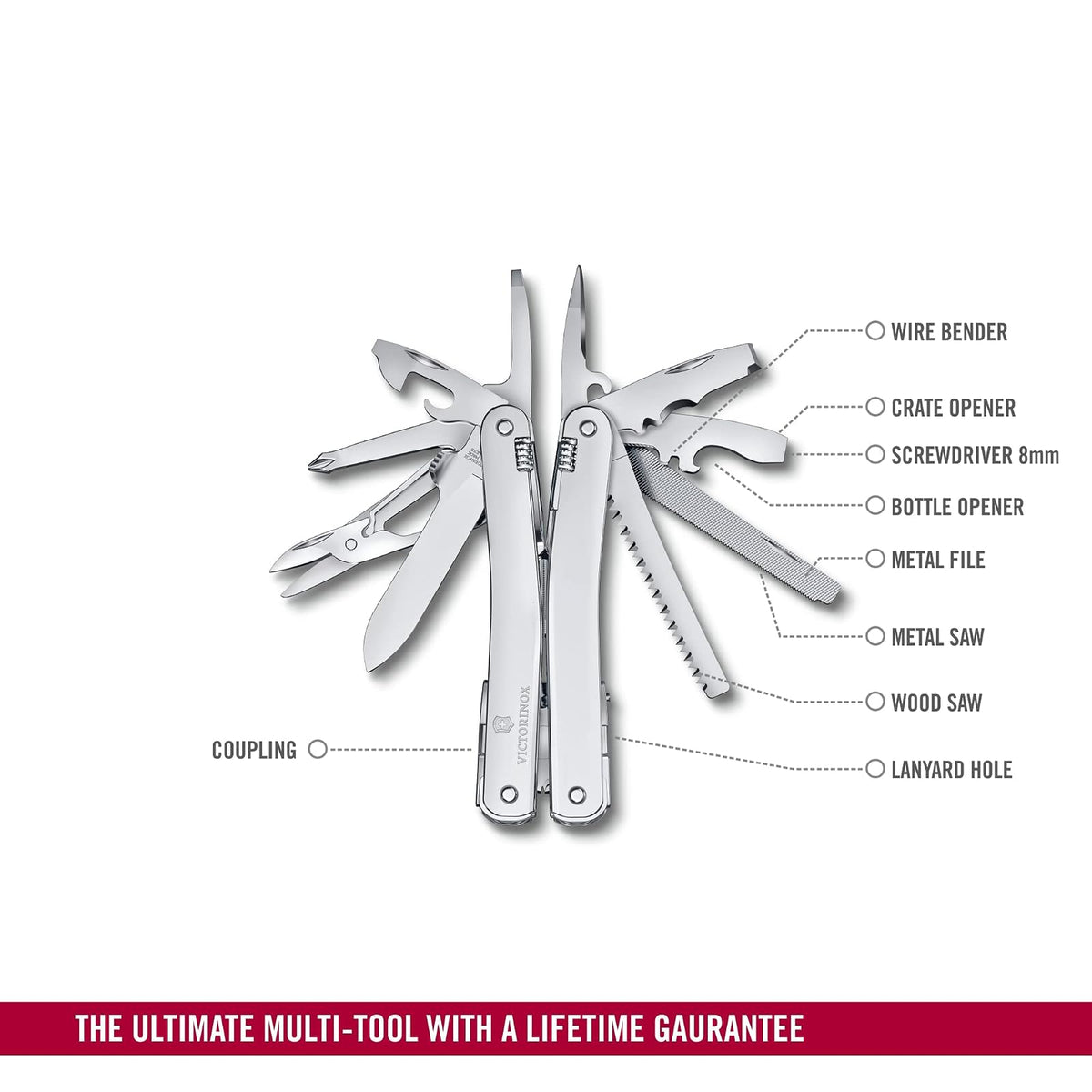 Victorinox Swiss Tool Spirit MX Multiherramienta 24 Funciones con Funda Nylon