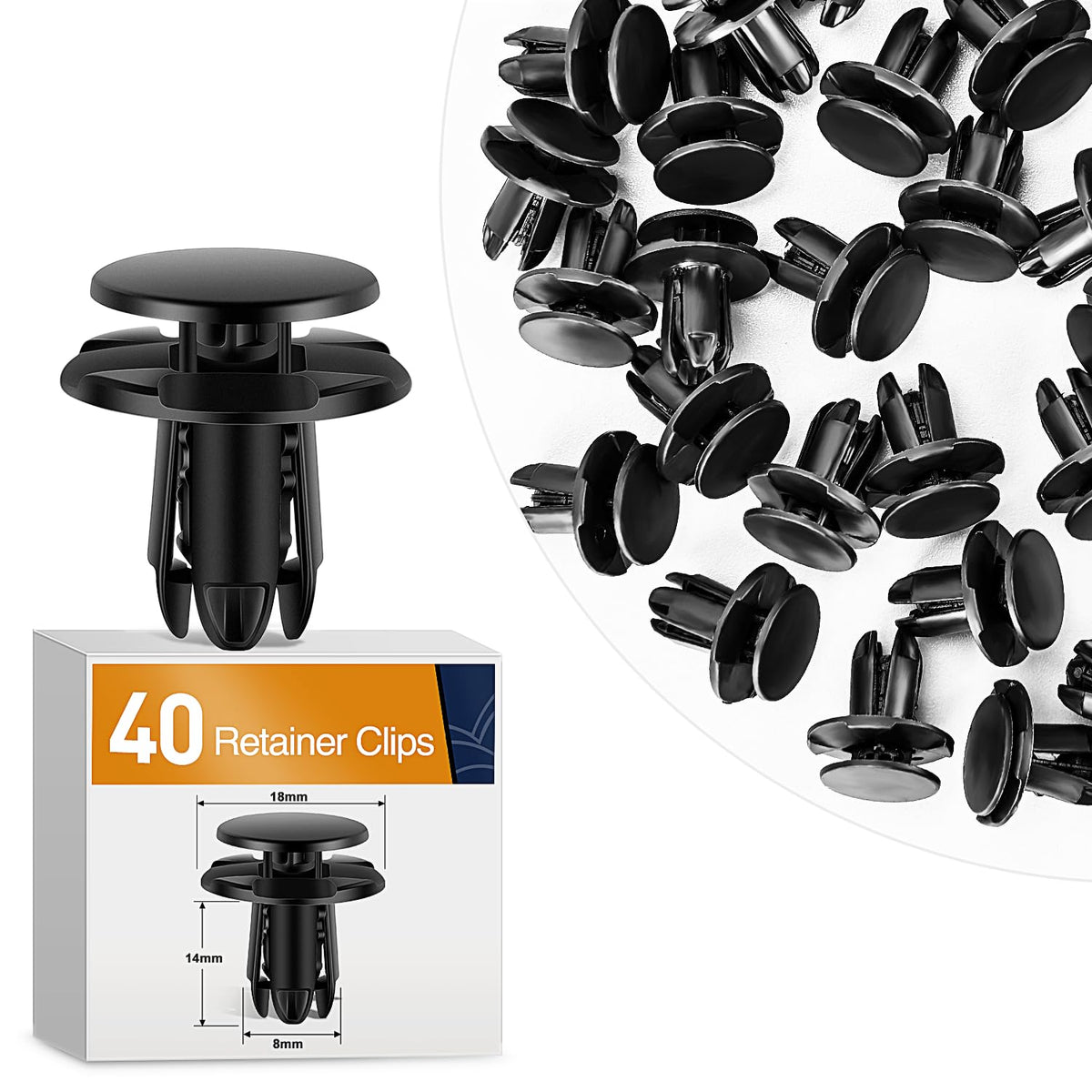 GOOACC GRC-330 40 Clips de Retención para Guardabarros 86595-2T500 para Hyundai/Kia