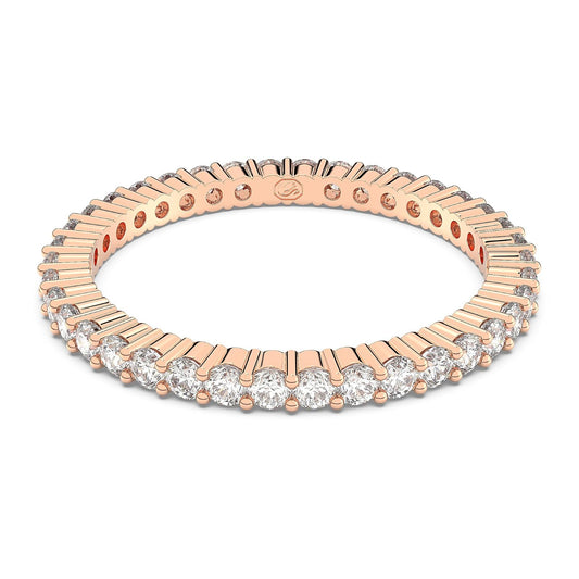 Swarovski Vittore - Anillo de aleación de oro rosa, color blanco