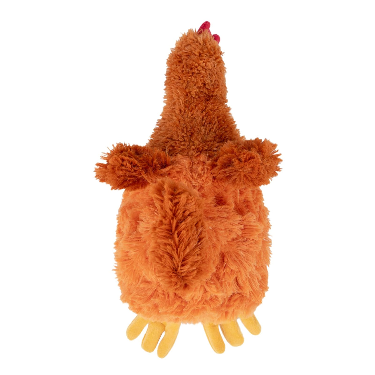 Best Pet Supplies Juguete de Peluche Pollo Arrugado para Perros Cachorros y Adultos Tamaño Grande Café