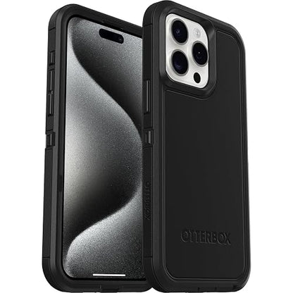 OtterBox - Funda para iPhone 15 Pro MAX (Solamente) Defender Series XT, Color Negro, sin visualización, Resistente, se Ajusta a MagSafe, Accesorio de cordón