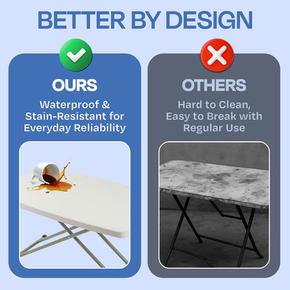 Folding Table, Foldable Table and TV Tray by Everyday Home, 30 x 20 x 28 (Great for Laptops)