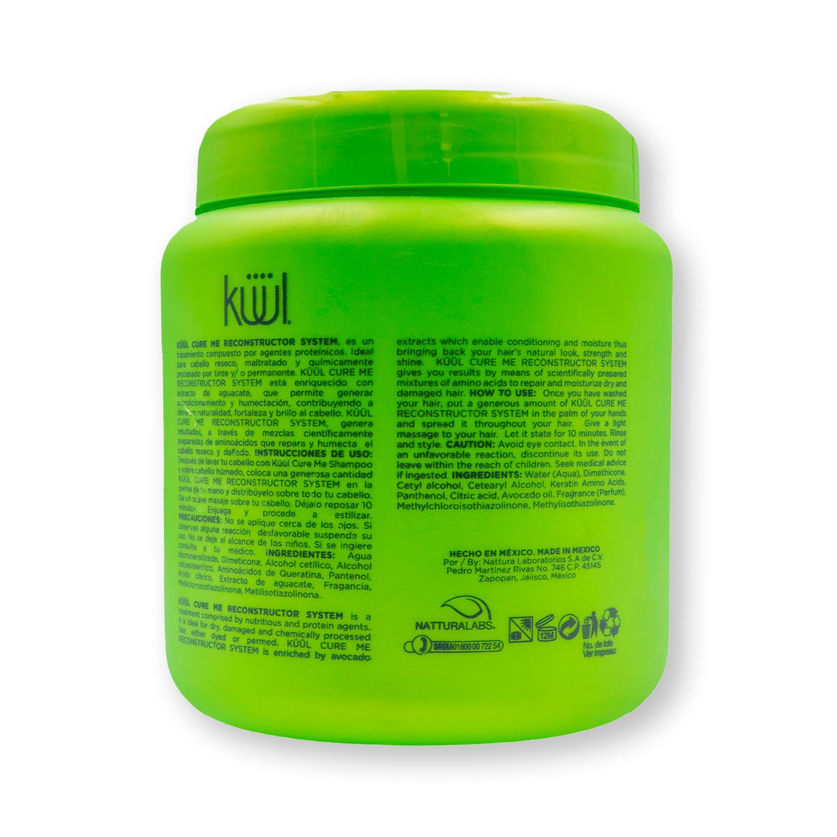 KÜÜL - Tratamiento para Cabello Maltratado Cure Me Reconstructor 1L. Aporta Brillo, Suavidad e Hidratación a tu Cabello y Evita el Quiebre del Cabello por el Uso de Químicos