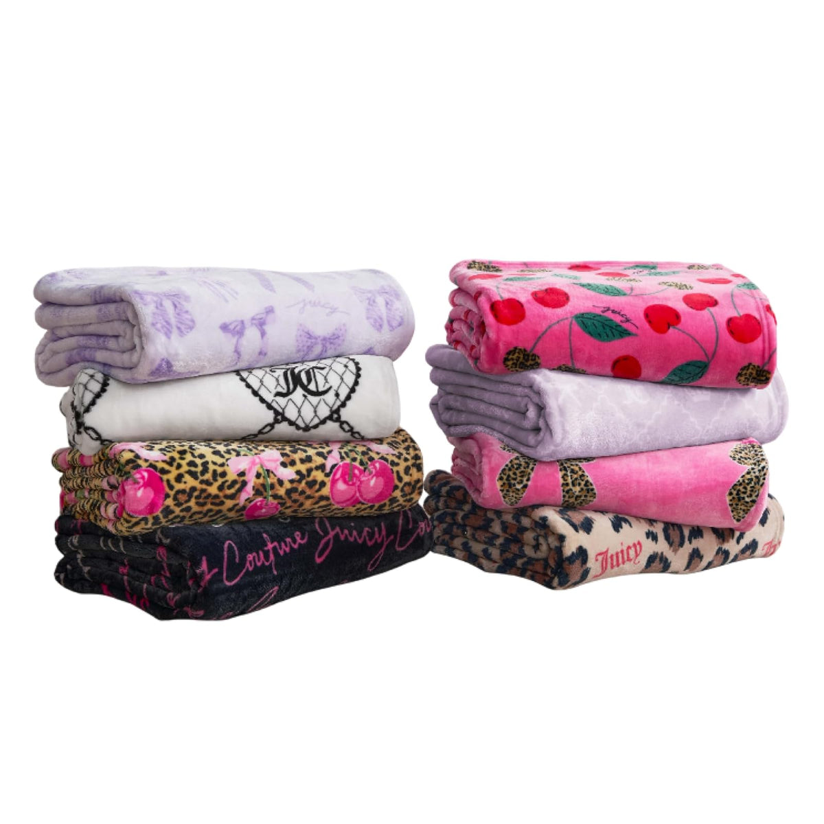 Juicy Couture - Manta de Felpa de Gran tamaño, 60 x 70 Pulgadas, Lazos perfectos, Color Morado