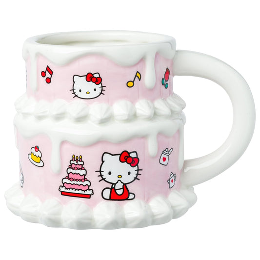 Taza esculpida 3D de cerámica con diseño de Hello Kitty de Silver Buffalo | Cerámica, 0,65 litros