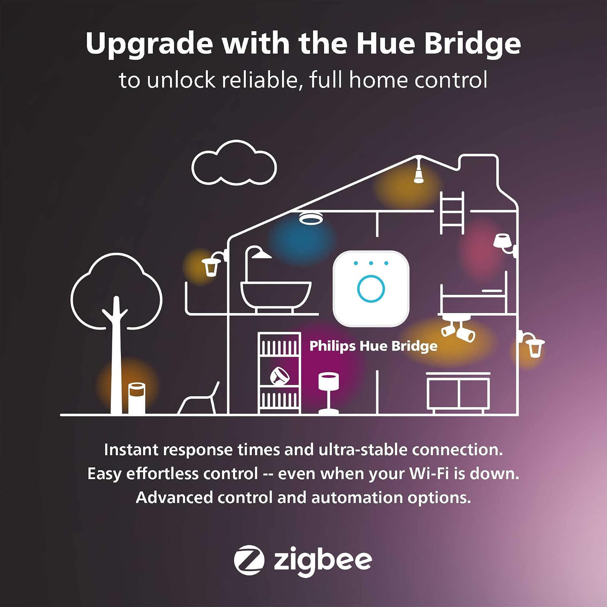 Philips Hue Tira de luz Inteligente gradiente para televisiones de 65 pulgadas Compatible con Alexa