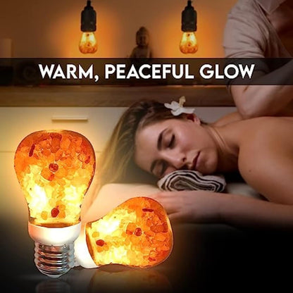 Himalayan Glow 1651C-2PK focos de luz de sal natural, 11 vatios, regulable