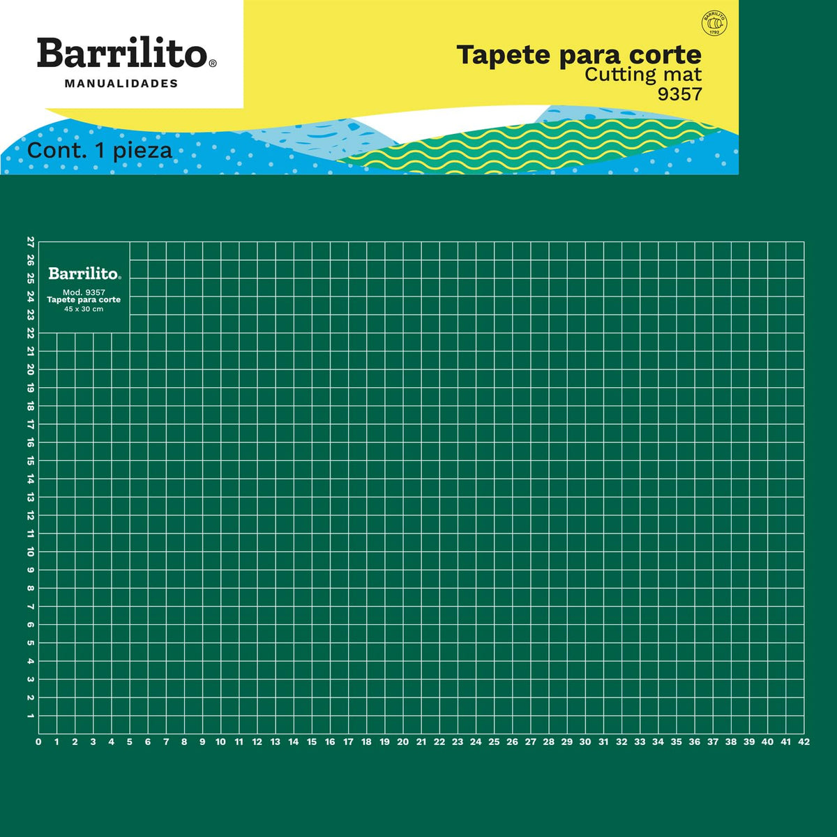 Barrilito Tapete de Corte Verde Mediano 45x30 cm