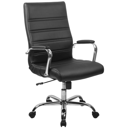 Flash Furniture High Back Office Chair | High Back LeatherSoft Executive Office Swivel Chair with Wheels
