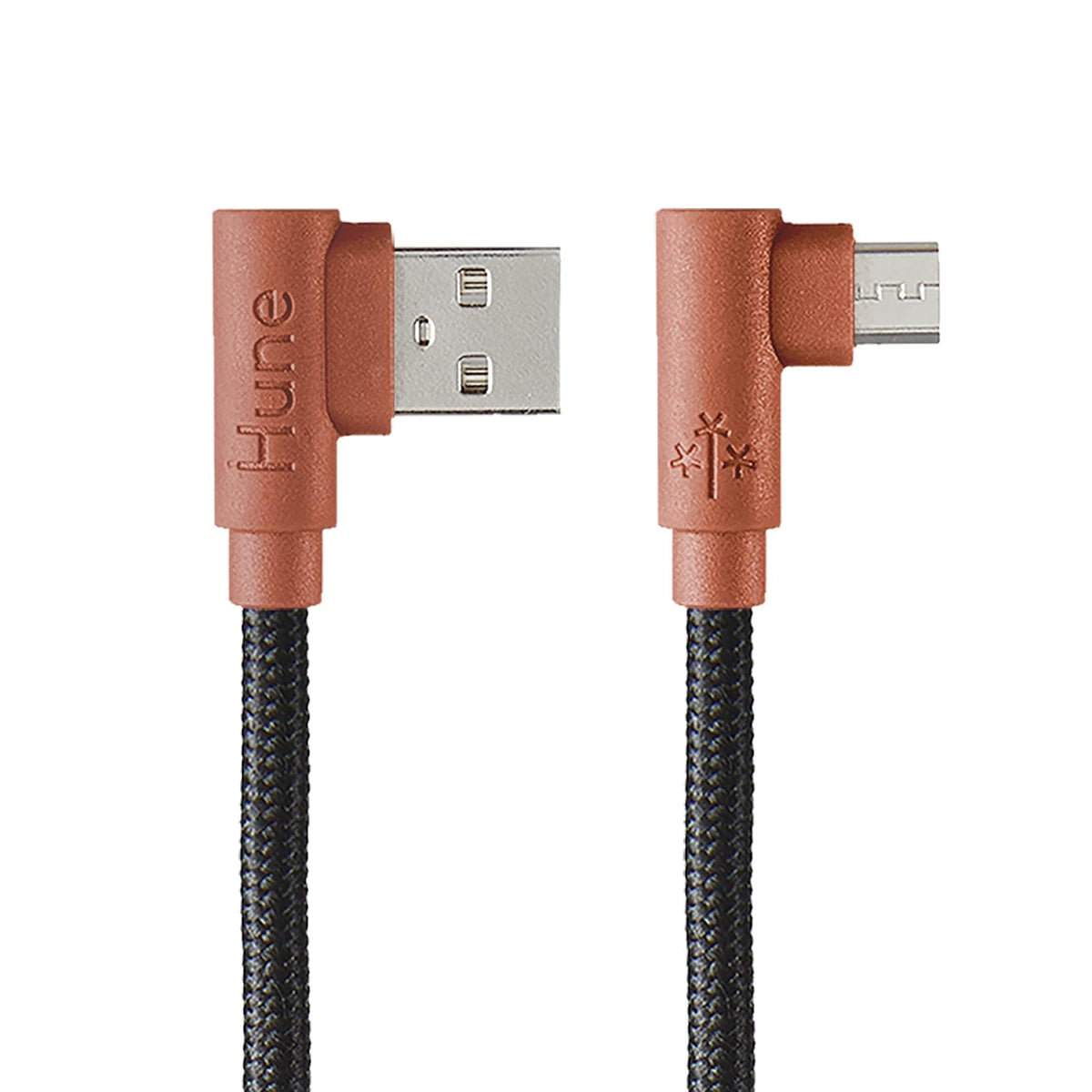 Cable Micro Usb Hune Sustentable Carga Rápida Y Datos 90° (Corteza)
