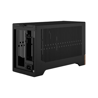 Fractal Design Terra Graphite - Panel Frontal de Madera de Nogal - Factor de Forma pequeño - Estuche para Juegos Mini ITX - Cable Elevador PCIe 4.0 - USB Tipo C - Paneles de Aluminio anodizado
