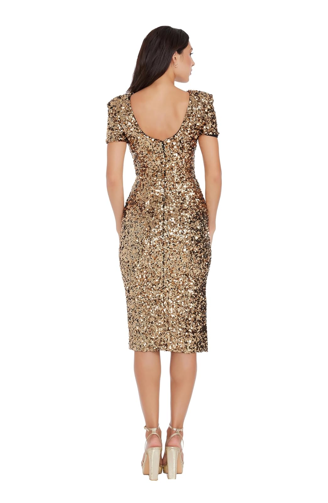 Dress the Population Natasha Vestido Midi Bodycon Vestido para ocasión Especial Mujer