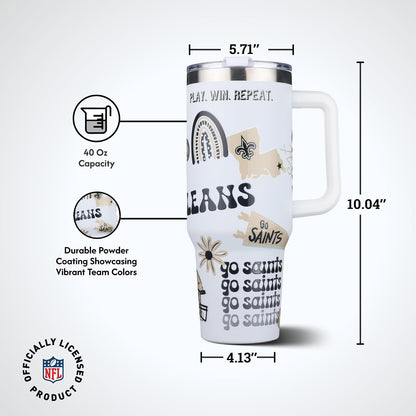 The Memory Company - Vaso de 40 onzas de Team Spirit Game Day