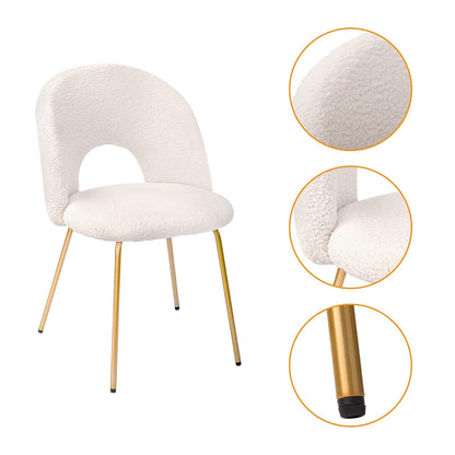 CangLong - Juego de 2 sillas de Comedor, Color Blanco