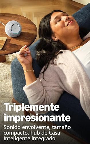 Echo Dot Max (modelo más reciente): bocina Alexa con sonido expansivo y graves casi 3 veces más potentes, ideal para salas y espacios medianos, grafito, con el Acceso Anticipado de Alexa+