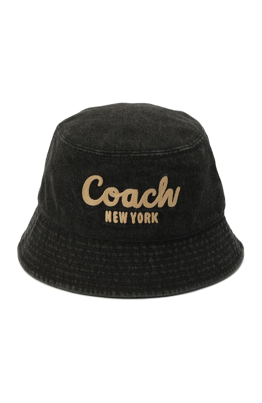 Coach Coach Script Denim Bucket Hat Sombrero de Copa Baja Mujer