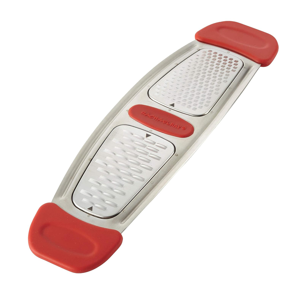 Rachael Ray 46914 multiralladores de acero inoxidable con mango de silicona, rojo
