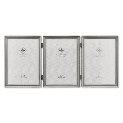 Lawrence Frames Marco de Fotos Triple con Bisagra, Latón Antiguo - Peltre - 5x7 Triple