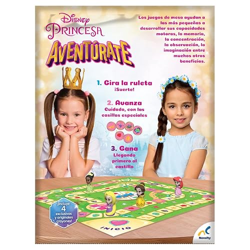 Novelty Corp - Juego de Mesa Aventúrate Princesas Disney