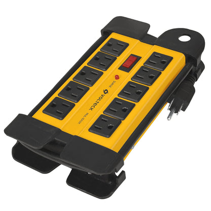 Volteck Multicontacto Industrial 8 Entradas con Supresor de Picos - 10 contactos - Multicontacto