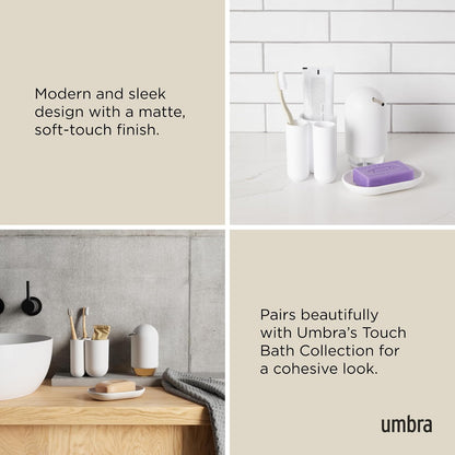 Umbra Touch Sujetador para Cepillo de Dientes, Blanco White
