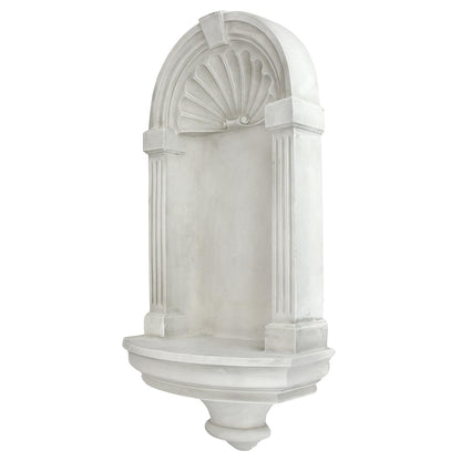 Design Toscano OS68708 Estante de exhibición de nicho de Pared de Estilo Europeo clásico, Grande, 30 Pulgadas, poliresina, Piedra Antigua
