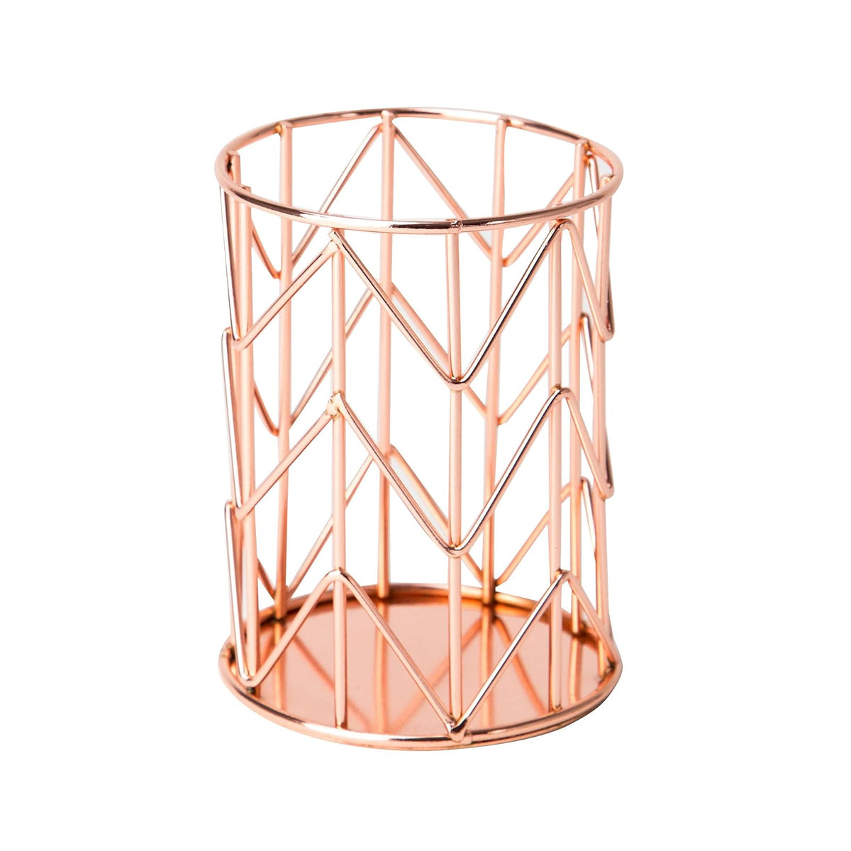 U Brands, Vaso para lápices, alambre de metal, Portalápices, rosa