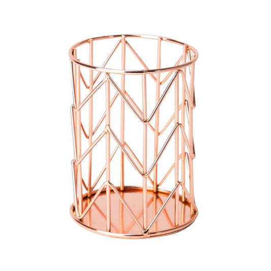 U Brands, Vaso para lápices, alambre de metal, Portalápices, rosa