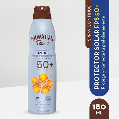 Hawaiian Tropic Ozono Protector Solar en Spray 50+ FPS 180ml