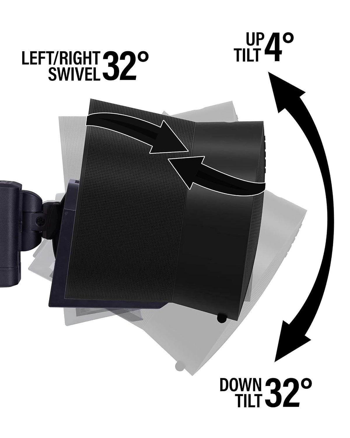 Sanus WSWME31-B2 Soporte de Pared para Altavoz Inalámbrico Sonos Era 300, Negro