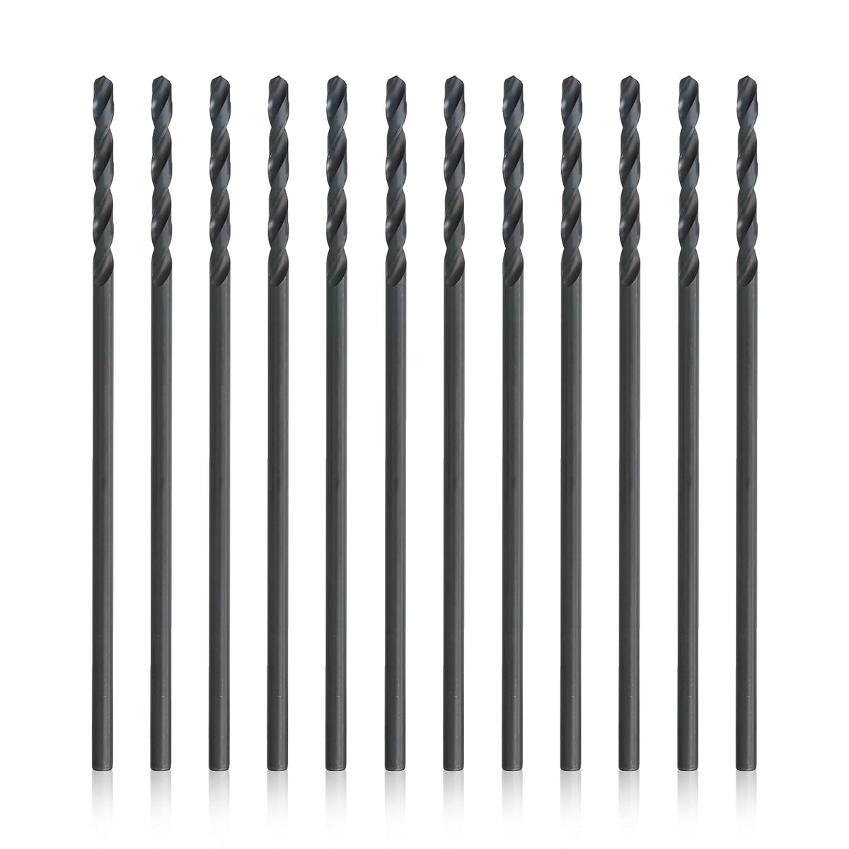 Drill America - Broca de extensión de aviones de acero de alta velocidad DWDA/CX121/2 1/2" x 12", serie DWDA/C - 3 - 16" (Pack of 12) - 6 pulgadas de largo