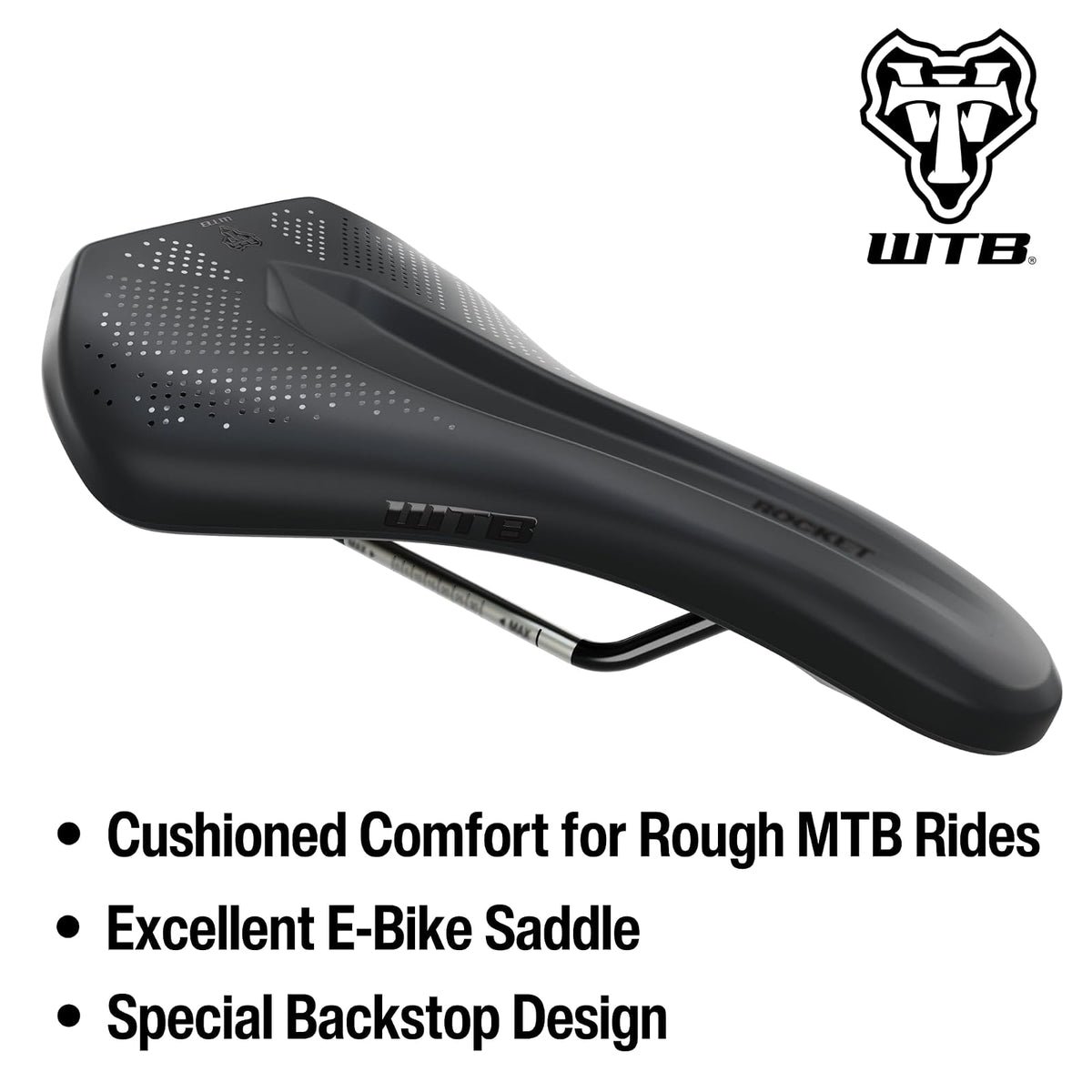 WTB Rocket - Sillín de Titanio Mediano con Forma de fusión Color Negro