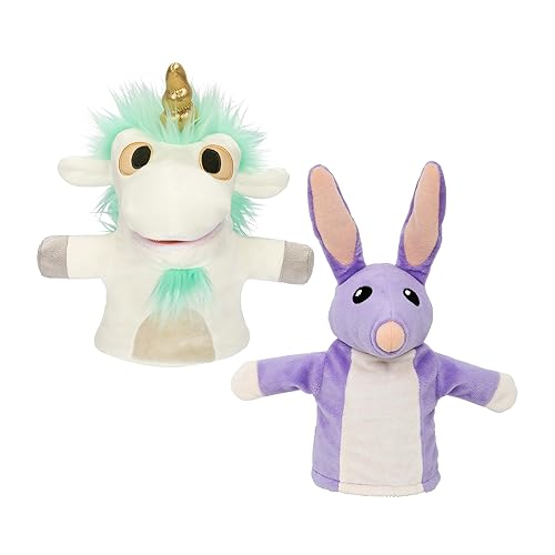 Bluey Paquete de 2 muñecos de Peluche, Unicorse y Bob Bilby, tamaño Perfecto para Adaptarse a Las Manos del niño, Exclusivo de