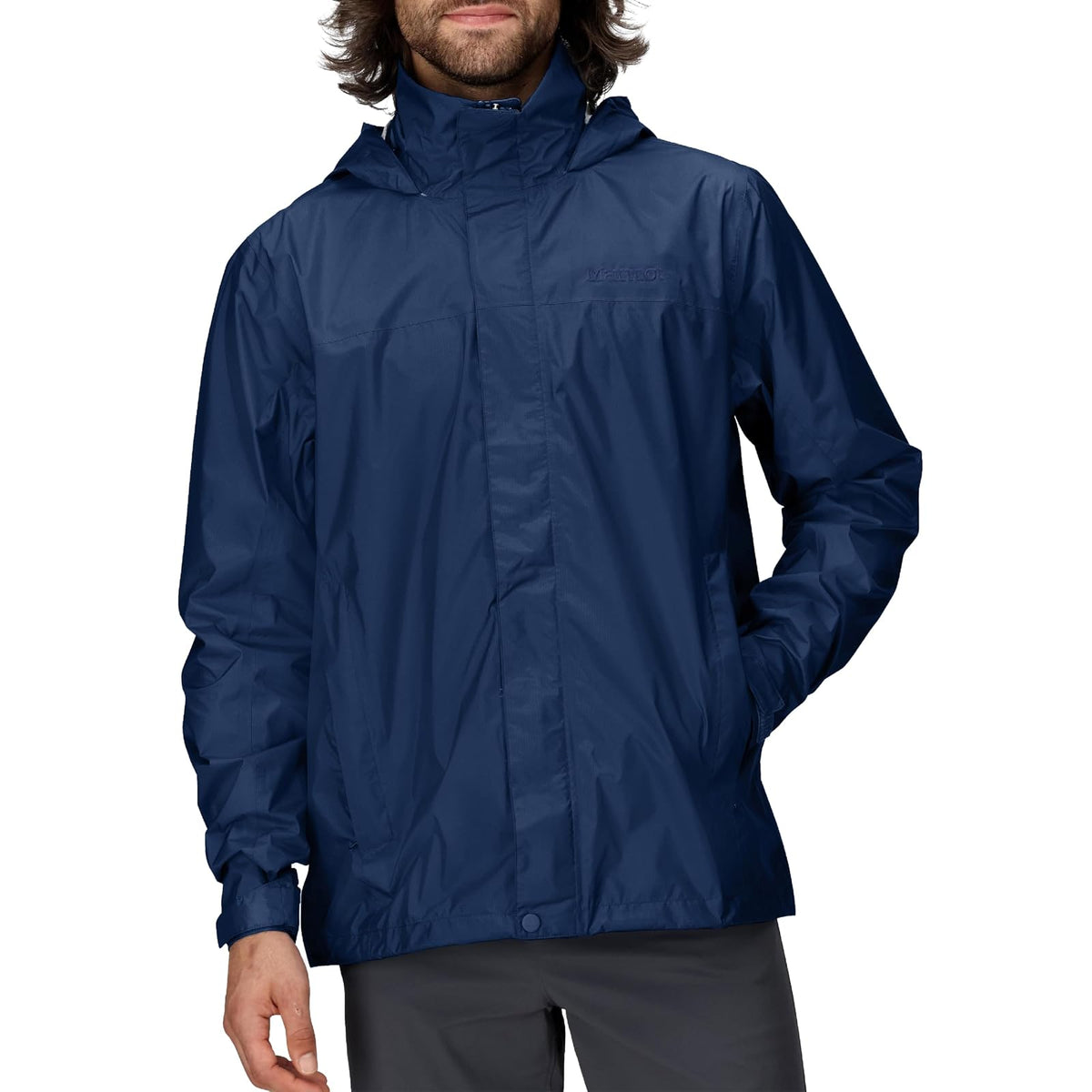 Marmot PreCip Chamarra Impermeable Reciclada para Hombre - XL - Arctic Navy - Última colección