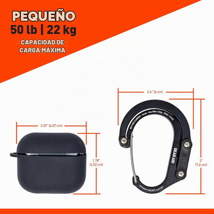 Gear Aid HEROCLIP (pequeño) mosquetón y Gancho, para Colgar Bolsas, Bolsos, linternas, cochecitos, Herramientas, Cascos, Botellas de Agua y más, (Color)