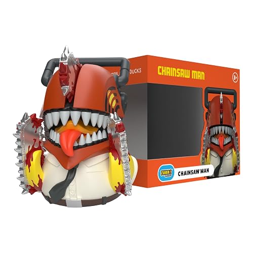 TUBBZ: Chainsaw Man - Denji Devil Hunter - Juguete Coleccionable de Pato de | Producto oficial - Figura de vinilo en caja, ninja de hoja oculta, regalo de fan de anime, decoración de exhibición y pato