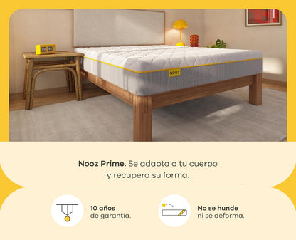 Nooz Individual Colchón Nooz, Espumas Responsivas, Certificadas por CertiPUR-US, EXCLUSIVO En Línea, Hecho en México, Garantía 5 años